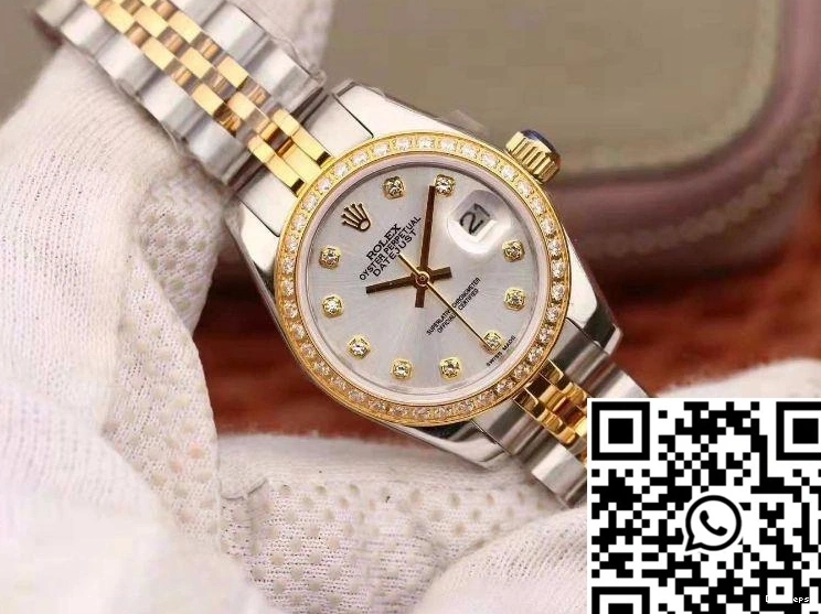 28MM Datejust Rolex Lady Silver Dial 18K Yellow FastDry 869 Gold 0814